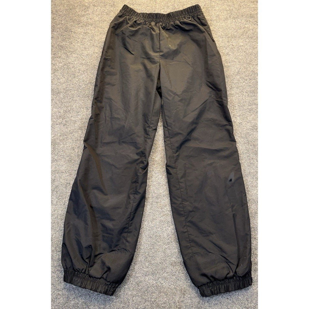Vintage Columbia Men's M Black Nylon Wind Rain Pants Elastic Waist